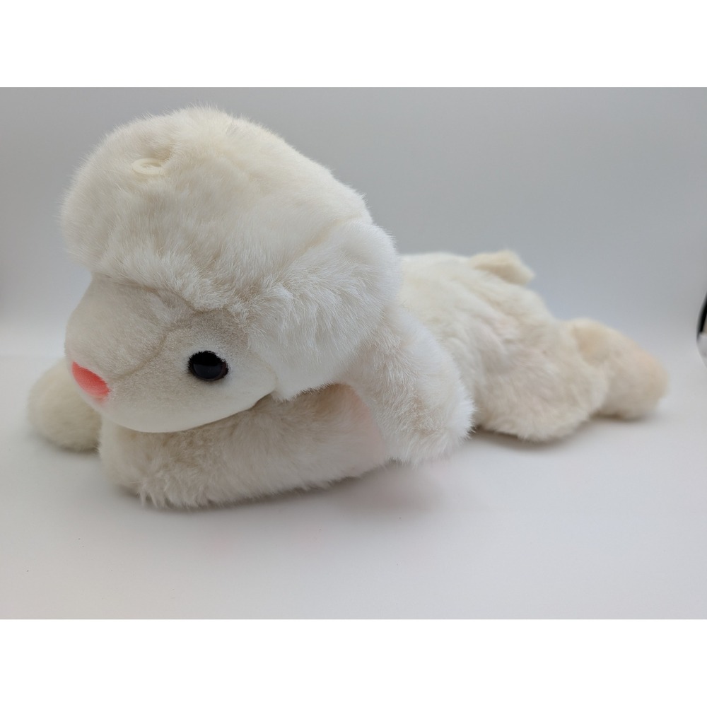 SKM Enterprises Lamb Plush White Vintage Lying Sheep Soft Toy 16 inch